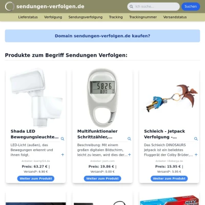 Screenshot sendungen-verfolgen.de