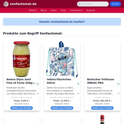Screenshot senfautomat.de