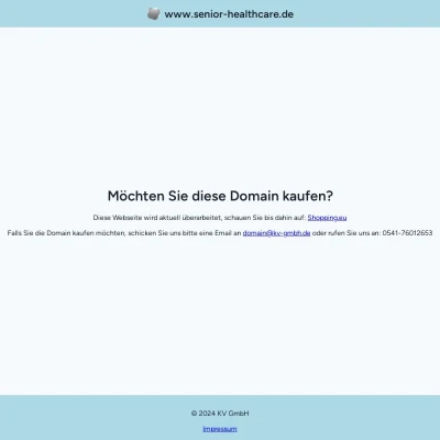 Screenshot senior-healthcare.de