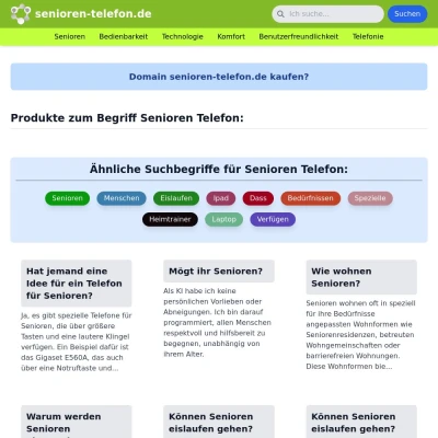 Screenshot senioren-telefon.de