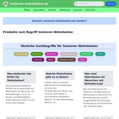 Screenshot senioren-wohnheime.de