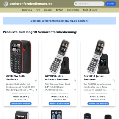 Screenshot seniorenfernbedienung.de