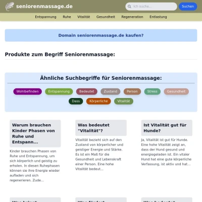 Screenshot seniorenmassage.de