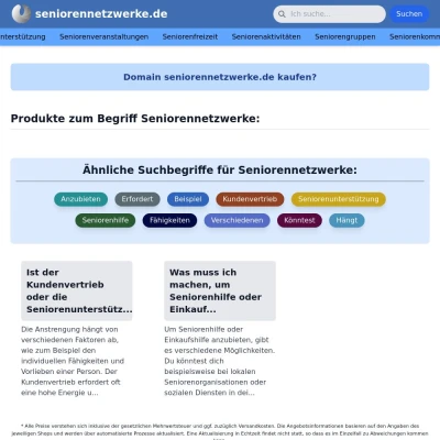 Screenshot seniorennetzwerke.de