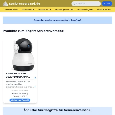 Screenshot seniorenversand.de