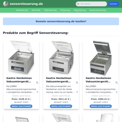 Screenshot sensorsteuerung.de