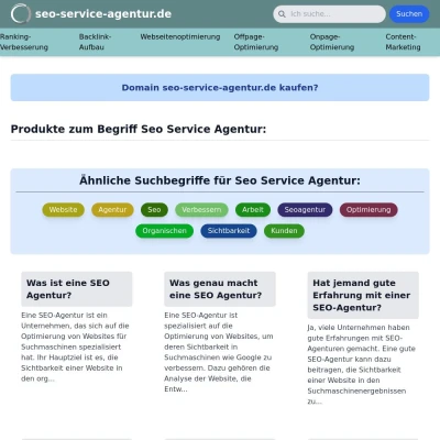 Screenshot seo-service-agentur.de
