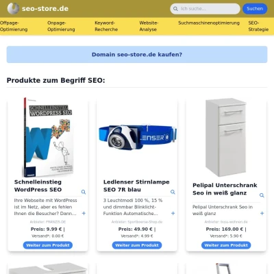 Screenshot seo-store.de