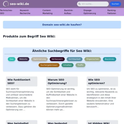 Screenshot seo-wiki.de