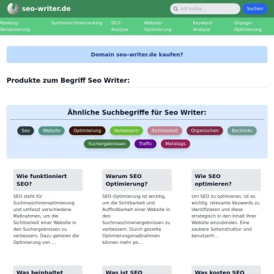 Screenshot seo-writer.de