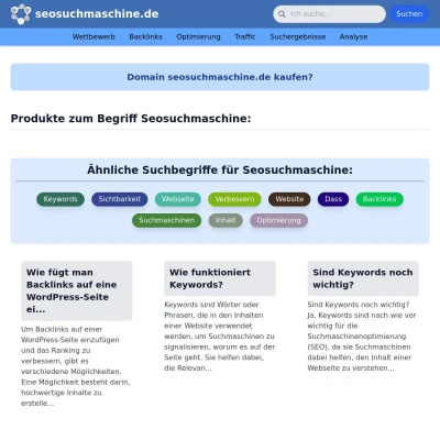 Screenshot seosuchmaschine.de