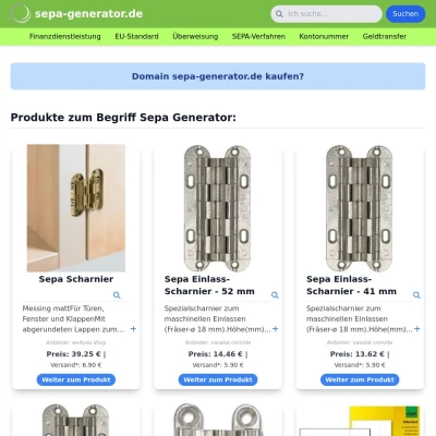 Screenshot sepa-generator.de