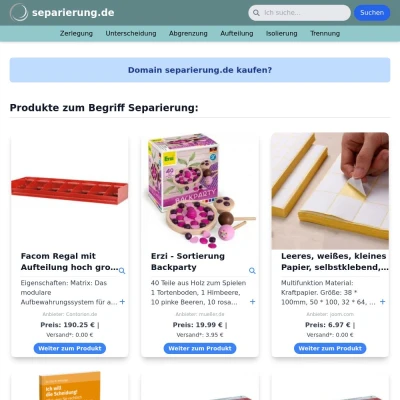 Screenshot separierung.de