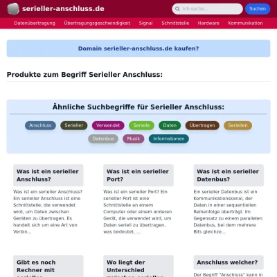 Screenshot serieller-anschluss.de