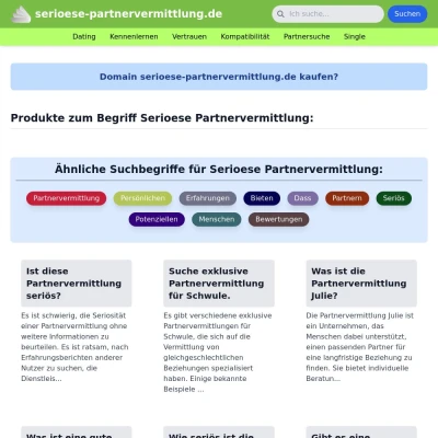 Screenshot serioese-partnervermittlung.de