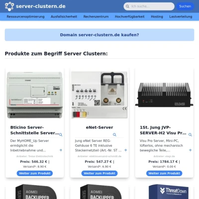 Screenshot server-clustern.de