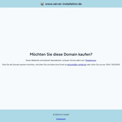 Screenshot server-installation.de