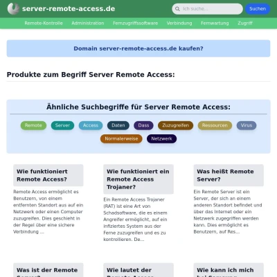 Screenshot server-remote-access.de