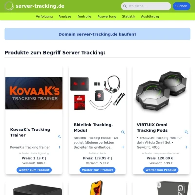 Screenshot server-tracking.de