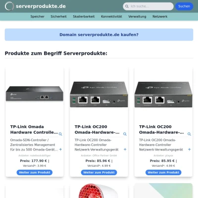 Screenshot serverprodukte.de