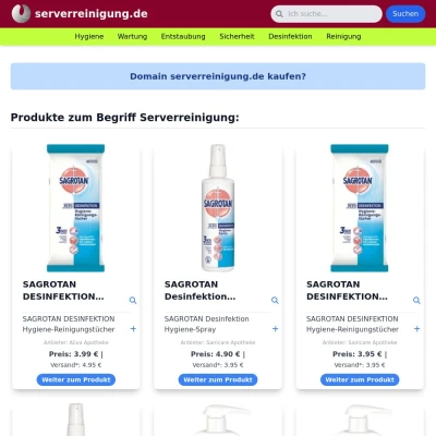 Screenshot serverreinigung.de