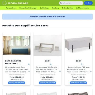Screenshot service-bank.de