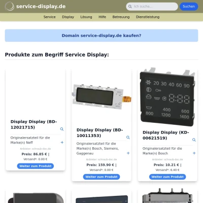 Screenshot service-display.de
