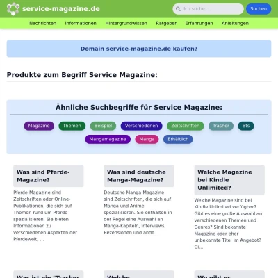 Screenshot service-magazine.de