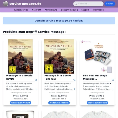 Screenshot service-message.de