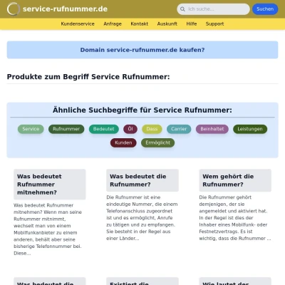 Screenshot service-rufnummer.de