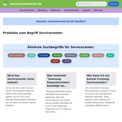 Screenshot servicecenter24.de