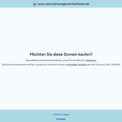 Screenshot servicemanagementsoftware.de