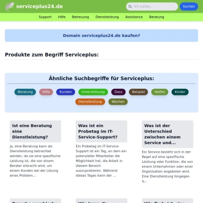 Screenshot serviceplus24.de