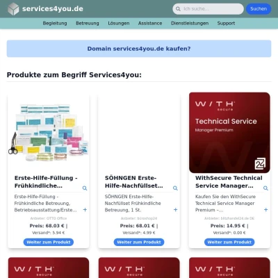 Screenshot services4you.de