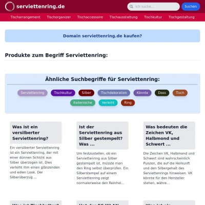 Screenshot serviettenring.de