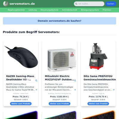 Screenshot servomotors.de