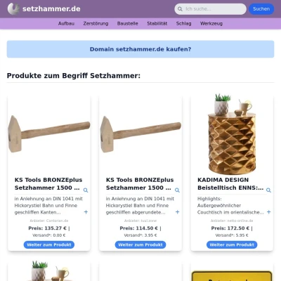 Screenshot setzhammer.de