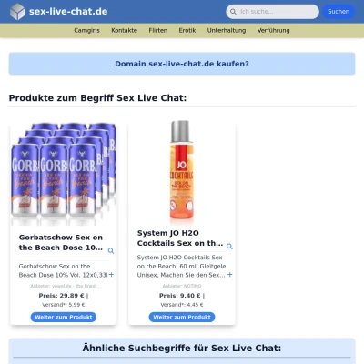 Screenshot sex-live-chat.de