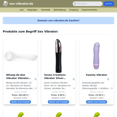 Screenshot sex-vibrator.de