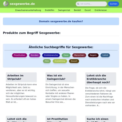 Screenshot sexgewerbe.de