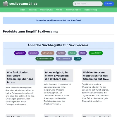 Screenshot sexlivecams24.de