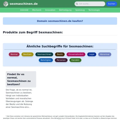 Screenshot sexmaschinen.de