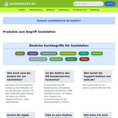 Screenshot sextelefon24.de