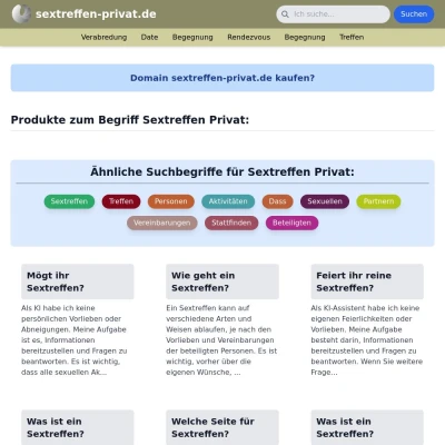 Screenshot sextreffen-privat.de