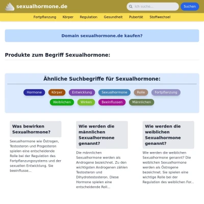 Screenshot sexualhormone.de