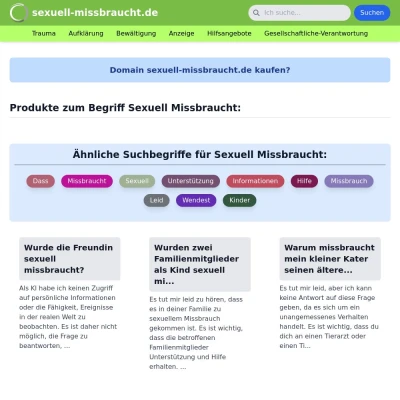 Screenshot sexuell-missbraucht.de