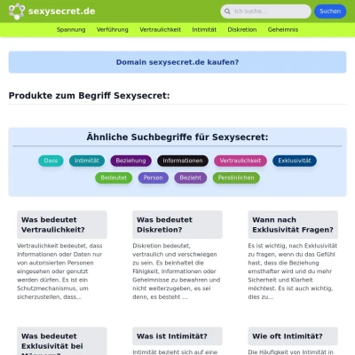 Screenshot sexysecret.de