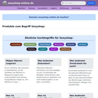 Screenshot sexyshop-online.de