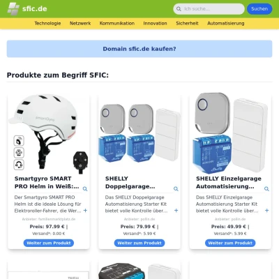 Screenshot sfic.de