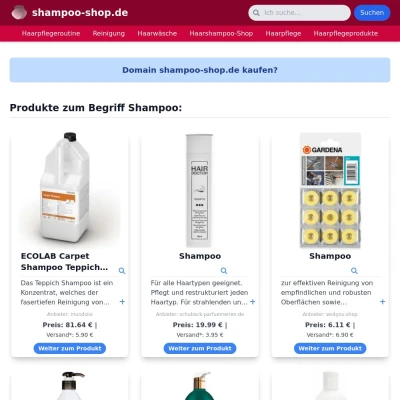 Screenshot shampoo-shop.de